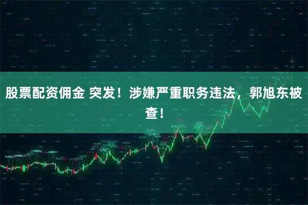 股票配资佣金 突发！涉嫌严重职务违法，郭旭东被查！