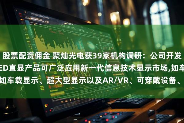 股票配资佣金 聚灿光电获39家机构调研：公司开发生产的Mini/MicroLED直显产品可广泛应用新一代信息技术显示市场,如车载显示、超大型显示以及AR/VR、可穿戴设备、可植入器件等（附调研问答）